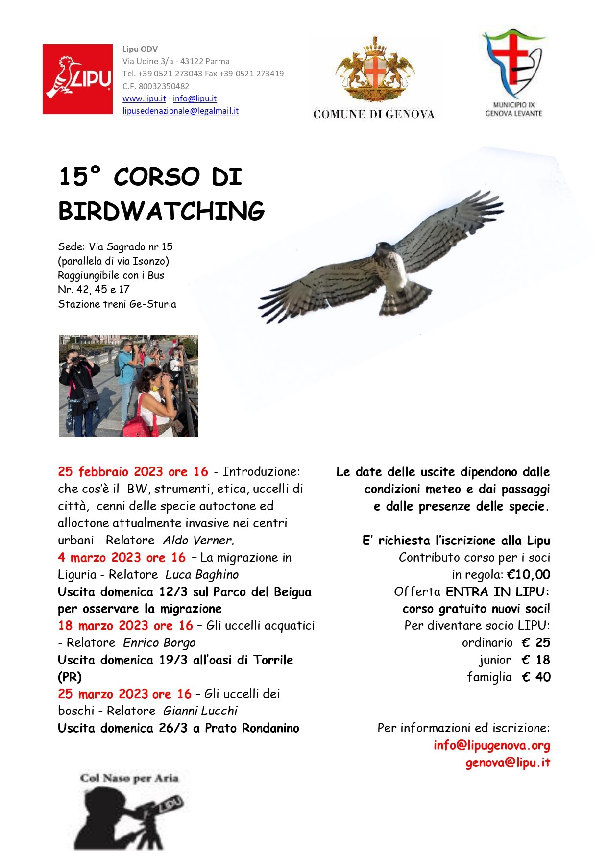 CORSO BIRDWATCHING 2023 - 15ma edizione